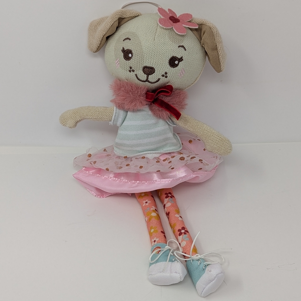 Hopscotch Lane Knit Plush Floppy Doll Rosy Puppy Dog